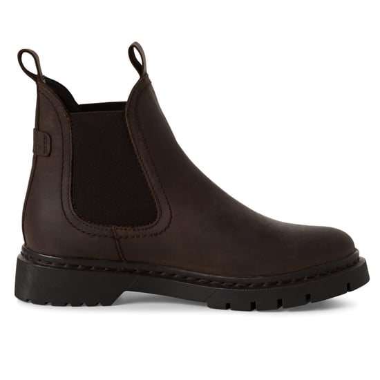 Botines Chelsea clásicos de piel marrón para mujer de Tamaris - Image 1
