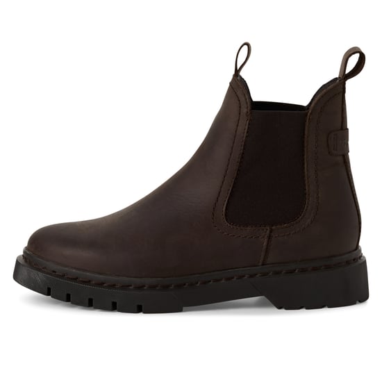 Botines Chelsea clásicos de piel marrón para mujer de Tamaris - Image 4