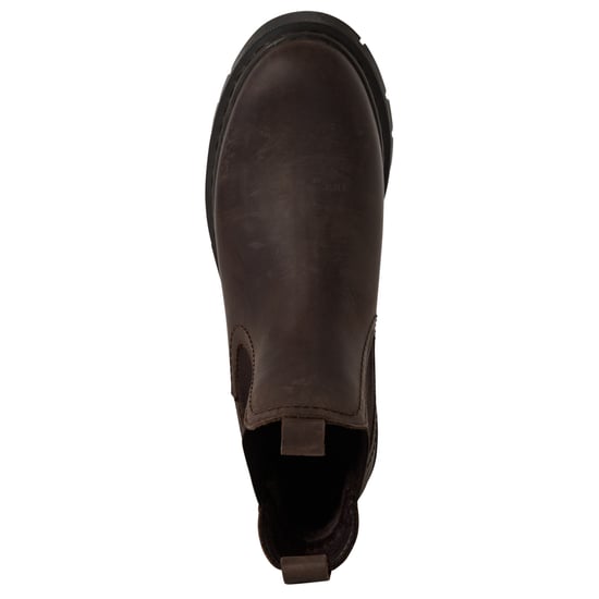 Botines Chelsea clásicos de piel marrón para mujer de Tamaris - Image 5