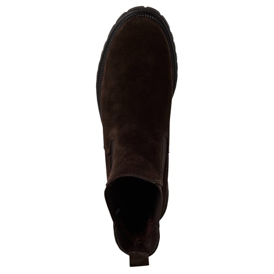 Botines Chelsea altos clásicos de piel marrón moca para mujer de Tamaris - Image 5