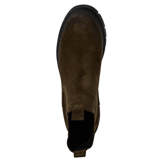 Botines Chelsea clásicos de ante verde oliva para mujer de Tamaris - Image 5
