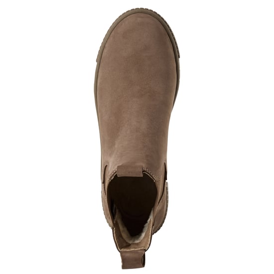 Botines Chelsea Tamaris de piel marrón topo para mujer - Image 5