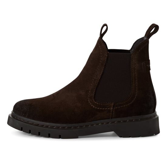 Botines Chelsea clásicos Tamaris para mujer en ante marrón moca - Image 4