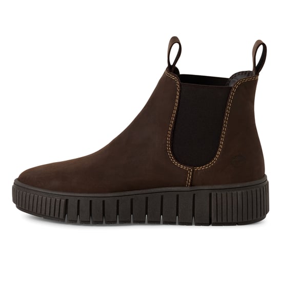 Botines Chelsea de piel marrón para mujer de Tamaris - Image 4