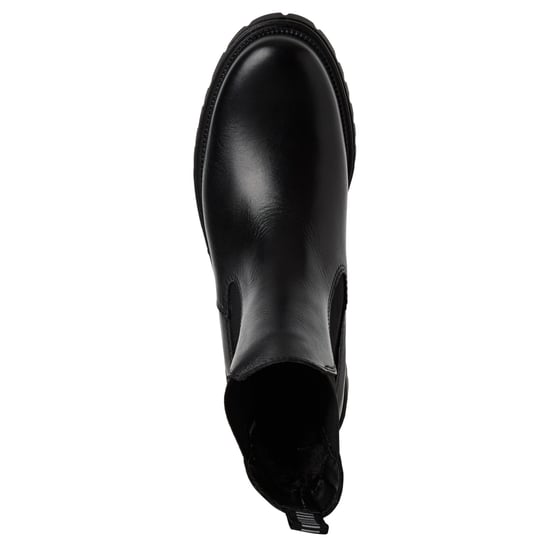 Botines Chelsea altos clásicos de piel negra para mujer de Tamaris - Image 5