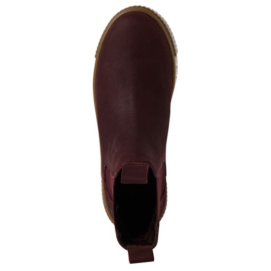 Botines Chelsea Tamaris de piel burdeos para mujer - Image 5