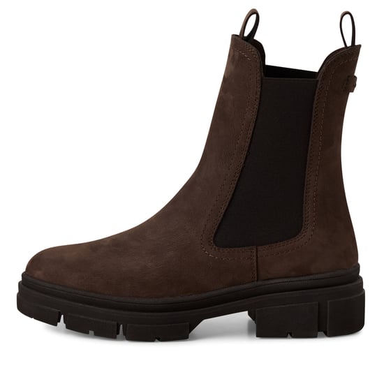 Botines Chelsea altos clásicos de Tamaris para mujer, de piel marrón moca - Image 4