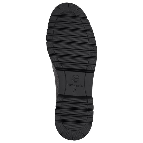Mocasines Tamaris de piel color peltre y plata para mujer, sin cordones y con plataforma - Image 6