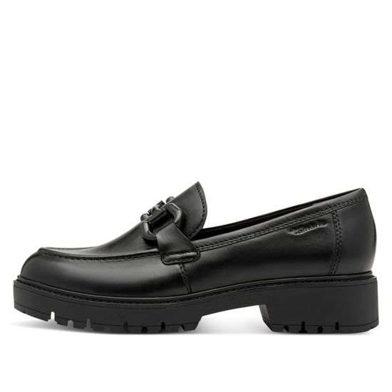 Mocasines Tamaris de piel negra para mujer, con plataforma y cierre de cordones - Image 4