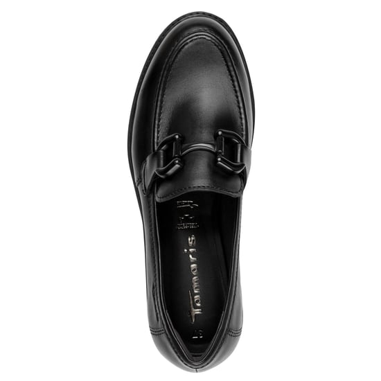 Mocasines Tamaris de piel negra para mujer, con plataforma y cierre de cordones - Image 5
