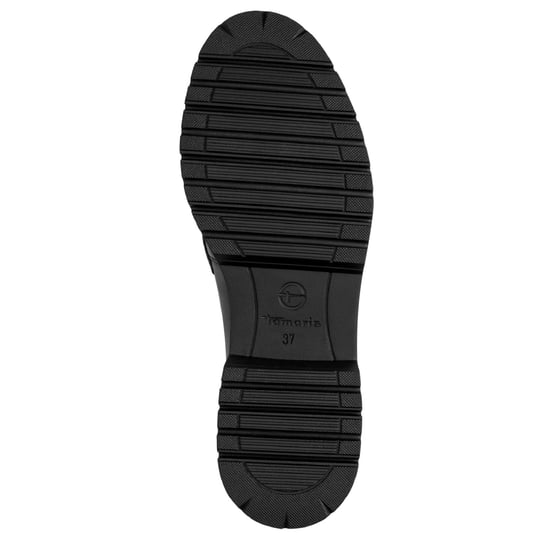 Mocasines Tamaris de piel negra para mujer, con plataforma y cierre de cordones - Image 6