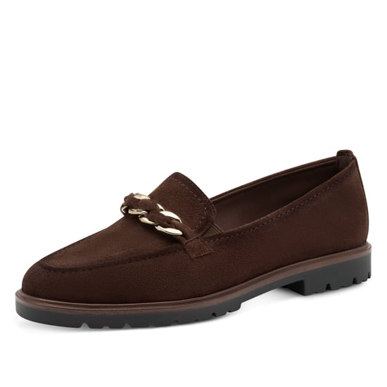 Mocasines Tamaris para mujer de ante marrón moca - Image 3