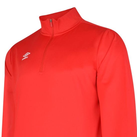 Umbro Childrens/Kids Club Essential Half Zip Sweatshirt (Vermillion) - Image 3