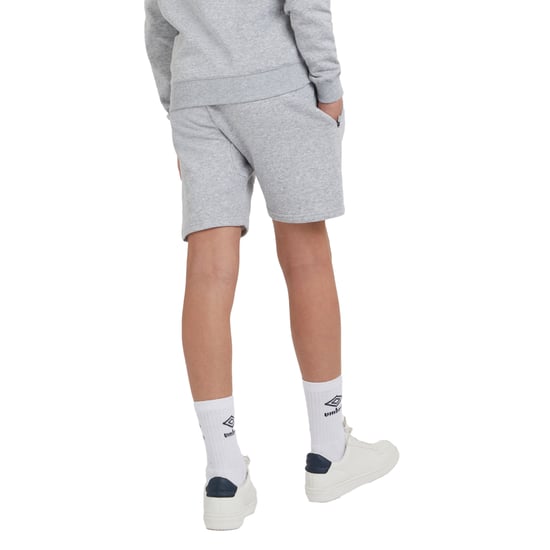Umbro Childrens/Kids Club Leisure Shorts (Grey Marl/White) - Image 2