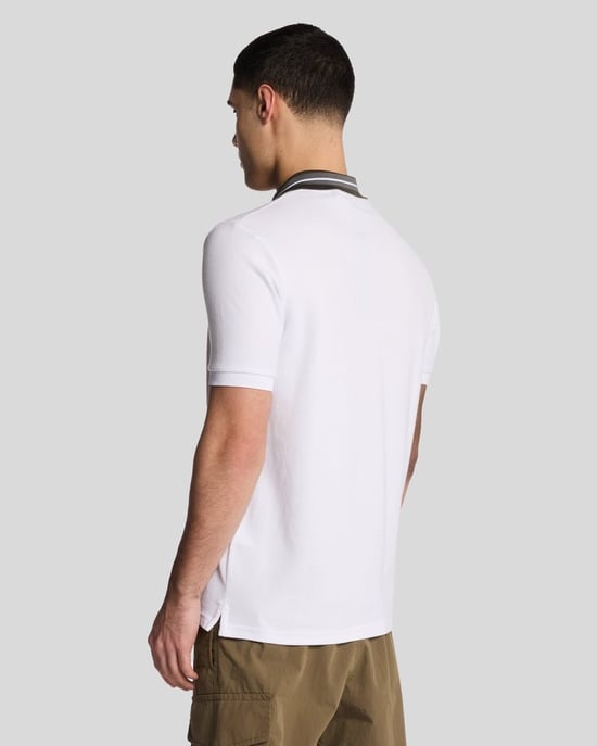 Camiseta Polo de Cuello con Contraste Lyle & Scott - Blanca - Image 3