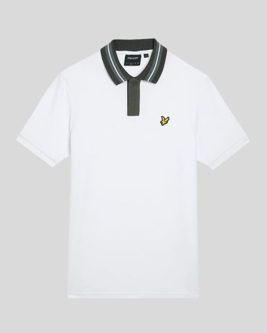 Camiseta Polo de Cuello con Contraste Lyle & Scott - Blanca - Image 5