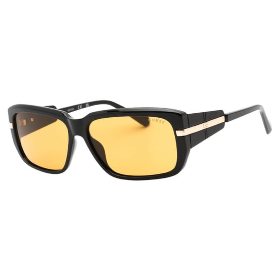 Gafas de sol Guess con marco negro brillante y lentes marrones - Image 2