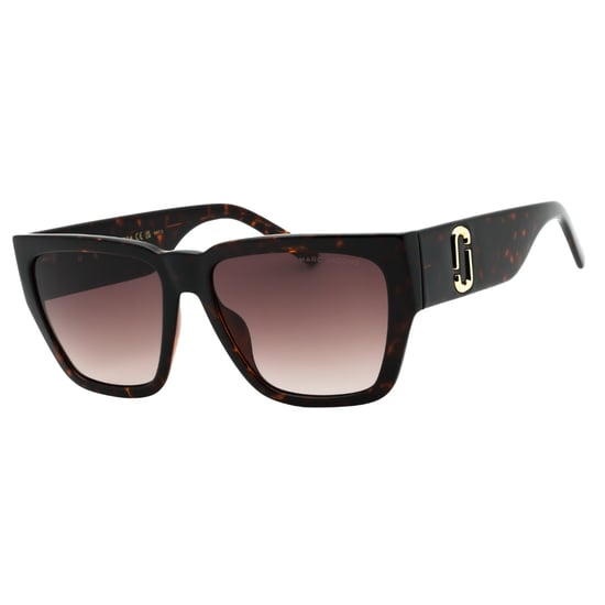 Gafas de sol Marc Jacobs con lentes degradados en marrón oscuro y marrón tortuga - Image 2
