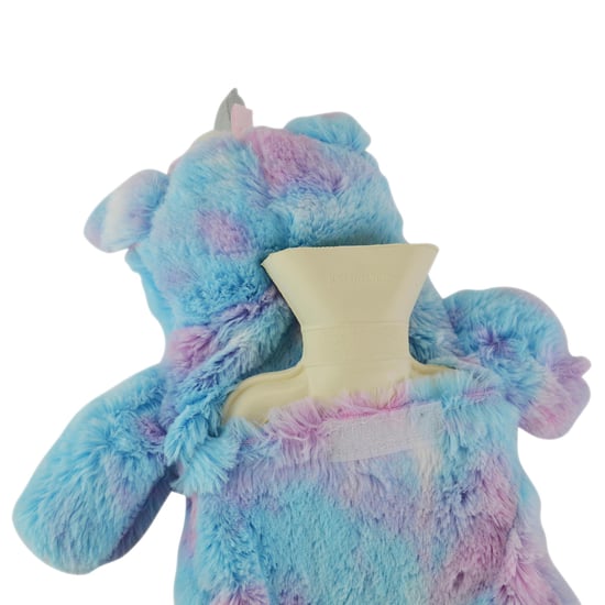 Botella de agua caliente de peluche unicornio de colores arcoíris - 750ml - Image 3