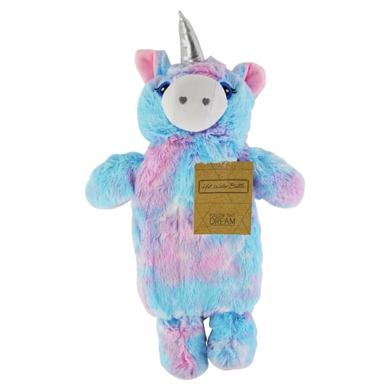 Botella de agua caliente de peluche unicornio de colores arcoíris - 750ml - Image 4