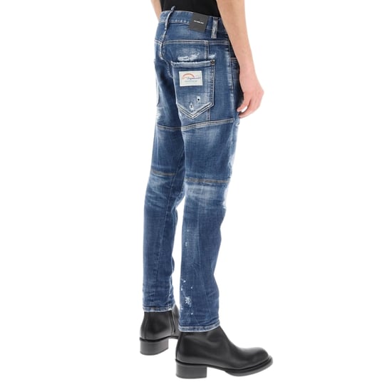 Vaqueros azules rotos reforzados con salpicaduras de pintura Tidy Biker de Dsquared2 - Image 2