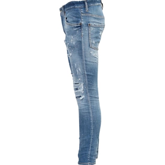 Vaqueros azules rotos reforzados con salpicaduras de pintura Super Twinky Jean de Dsquared2 - Image 3