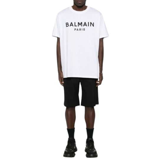 Camiseta blanca con el logotipo de la marca Balmain Paris Bold - Image 2