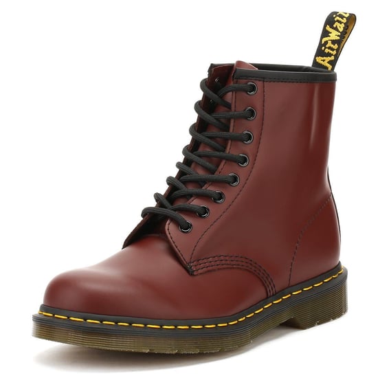 Botas de cuero rojo cereza lisas para mujer Dr. Martens 1460 - Image 4