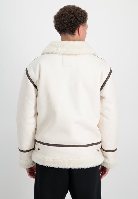 B-3 Faux Leather Bomber Jacket - Image 3