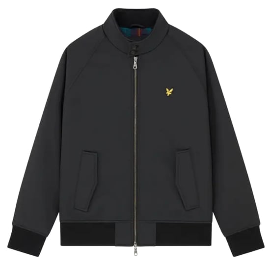 Chaqueta softshell en negro azabache con emblema de la marca Lyle & Scott - Image 1