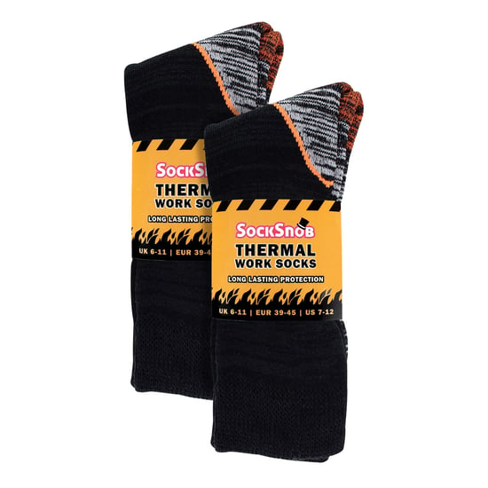 Calcetines de trabajo térmicos para hombres, ricos en algodón - Image 2