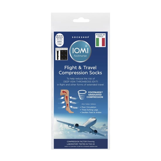 1 Paquete de Calcetines de Compresión Graduada para Hombres de 18 mmHg para Vuelo contra DVT - Image 2