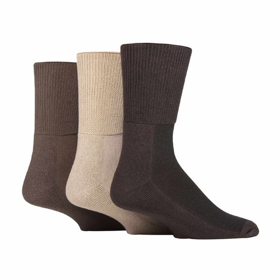 Paquete de 3 calcetines diabéticos de bambú extra anchos para piernas hinchadas - Image 1