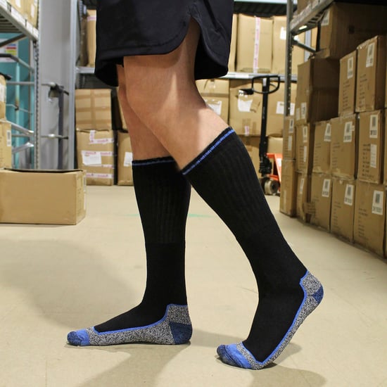 Calcetines de trabajo de bambú para hombre hasta la rodilla para botas de punta de acero | Antitranspirantes de alta resistencia - Image 3