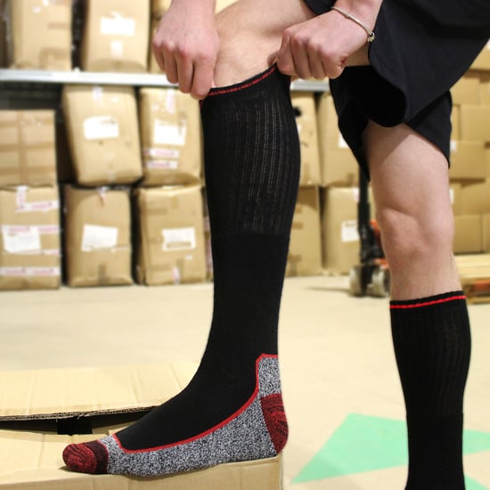 Calcetines de trabajo de bambú para hombre hasta la rodilla para botas de punta de acero | Antitranspirantes de alta resistencia - Image 5