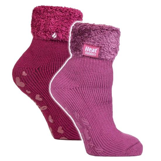 Paquete de 2 pares de calcetines suaves para mujeres con antideslizantes - Image 1