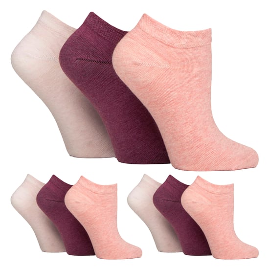 Paquete de 9 calcetines de entrenamiento para mujeres diabéticas | Calcetines anchos para tobillos para pies hinchados - Image 1