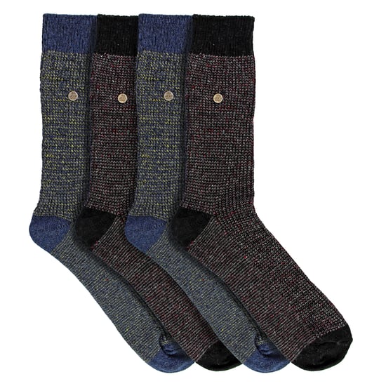Paquete de 4 Calcetines de Vestir de Algodón para Hombre | Calcetines Tejidos Spirit Square - Image 3