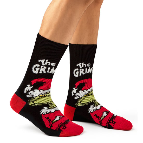 Calcetines de Navidad con patrón del Grinch para hombre - Image 5
