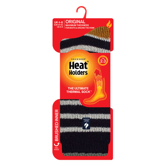 Calcetines térmicos de rayas bicolores Amara para mujeres - Image 2