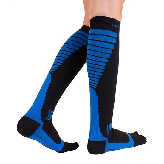 Calcetines de compresión hasta la rodilla - Unisex, paquete de 1 calcetines deportivos con dedos - Image 4