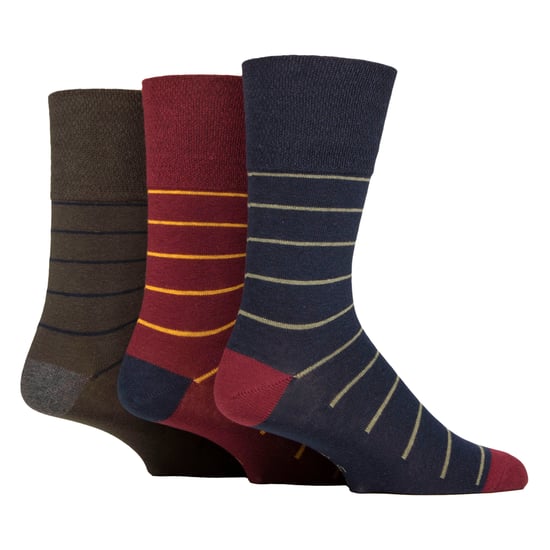Paquete de 6 calcetines de algodón con patrón cuadrado elástico para mala circulación - Image 3
