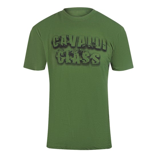 Camiseta Verde Militar Con El Logo De Cavalli Class Smoke Bold - Image 1