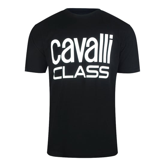 Camiseta Negra Cavalli Class Bold Brand - Image 1