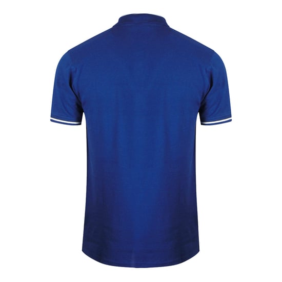 Polo Azul Iris Con Cuello De Rayas Llamativas De Cavalli Class - Image 2
