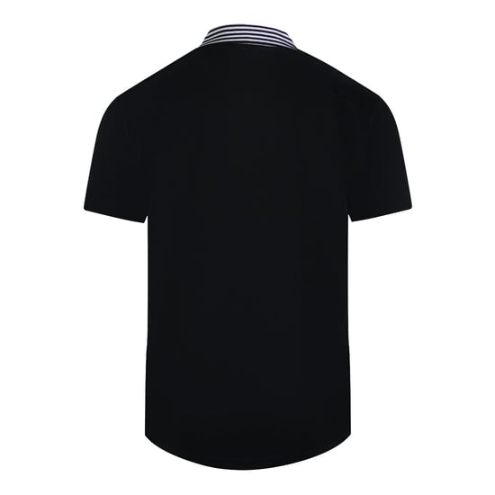 Polo Negro Con Cuello A Rayas Cavalli Class - Image 2