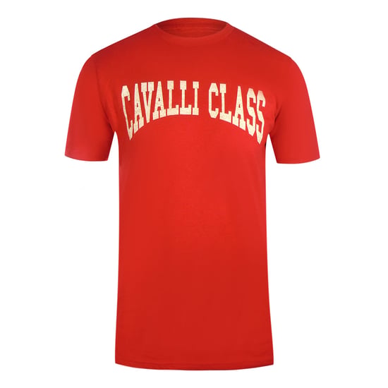 Camiseta Roja Con El Logotipo Universitario De Cavalli Class - Image 1