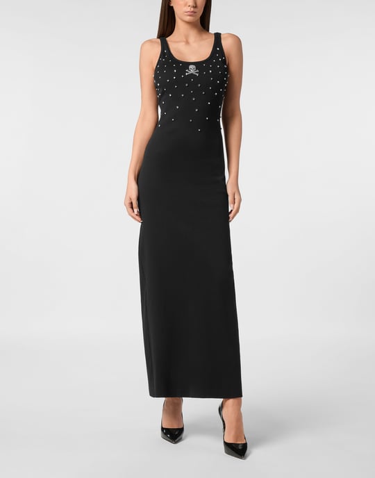 Jersey Rib Long Dress Stones - Image 3