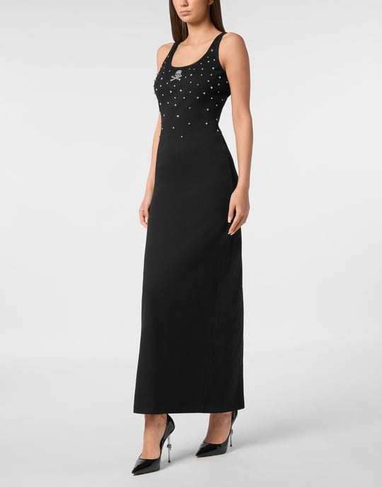 Jersey Rib Long Dress Stones - Image 5