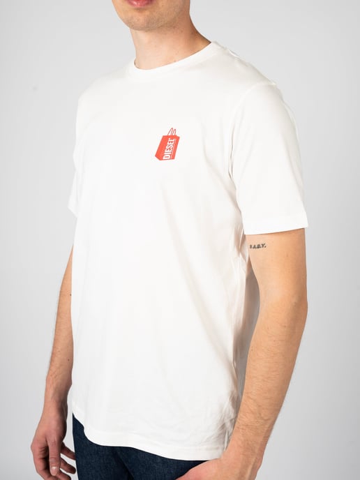 Diesel T-shirt T-Just del hombre Blanco - Image 4